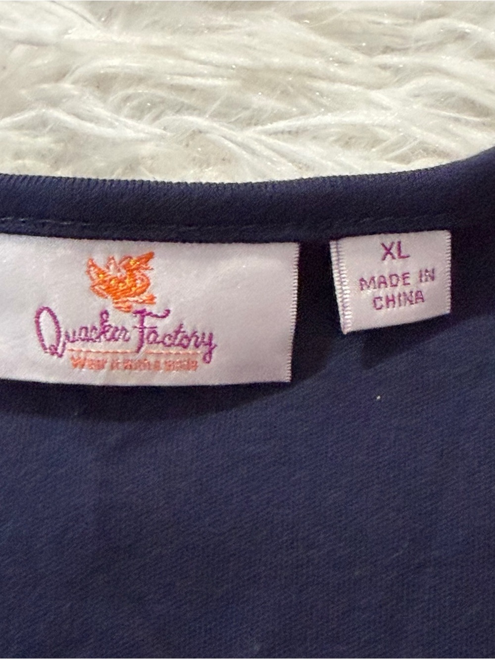 Quacker Factory Womens Embellished Top Size XL Blue Ghost Halloween 3/4 Sleeve - Picture 3 of 8